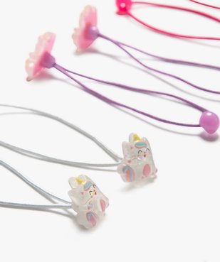 Elastiques fantaisie fille avec paillettes (lot de 6) vue2 - GEMO (ACCESS) - GEMO