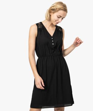Robe femme avec épaules en dentelle vue1 - GEMO(FEMME PAP) - GEMO