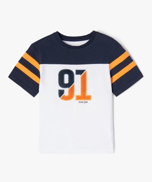 Tee-shirt à manches courtes avec motif en relief garçon vue1 - GEMO (ENFANT) - GEMO
