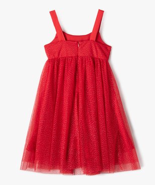 Robe de cérémonie en tulle à pois pailletés fille vue3 - GEMO (ENFANT) - GEMO