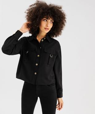 Chemise manches longues coupe courte et ample femme vue1 - GEMO 4G FEMME - GEMO