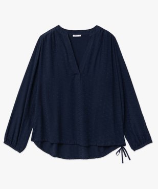 Blouse femme grande taille unie ajustable dans le bas vue4 - GEMO 4G GT - GEMO
