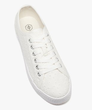 Baskets femme en toile avec lacets vue5 - GEMO 4G FEMME - GEMO