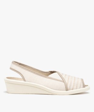 Chaussures femme spécial confort avec dessus en toile vue1 - GEMO(HOMWR FEM) - GEMO