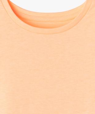 Tee-shirt manches courtes et col rond fille vue2 - GEMO 4G FILLE - GEMO
