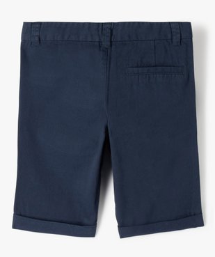Bermuda coupe chino regular en toile de coton garçon vue3 - GEMO 4G GARCON - GEMO