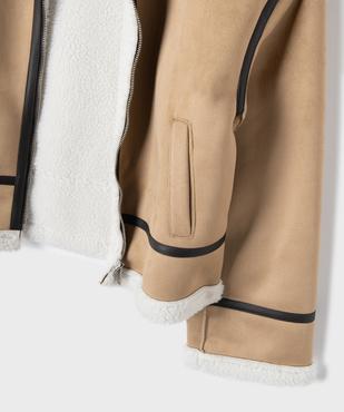 Veste courte style aviateur fille vue3 - GEMO (JUNIOR) - GEMO