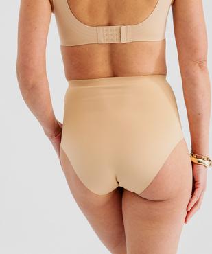 Culotte taille haute unie en microfibre femme vue2 - GEMO(HOMWR FEM) - GEMO