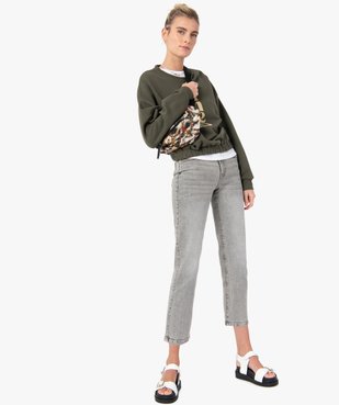 Sweat femme court avec inscription XXL vue5 - GEMO(FEMME PAP) - GEMO