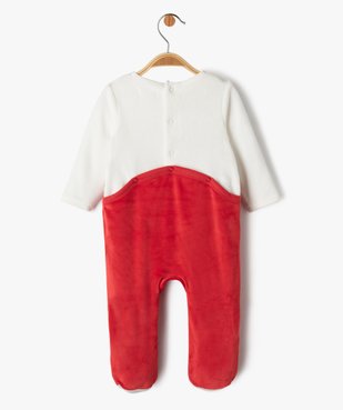 Pyjama velours à motif ouverture pont-dos bébé vue4 - GEMO(BB COUCHE) - GEMO