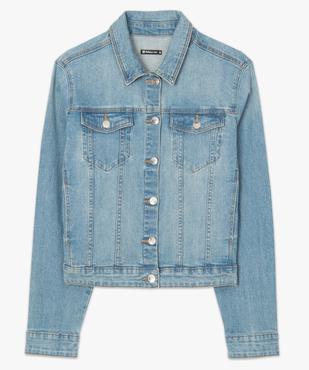 Veste en jean femme coupe large et courte vue4 - GEMO(FEMME PAP) - GEMO