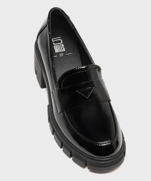 Mocassins vernis sur semelle crantée et talon bloc femme - 5 Miles vue5 - 5 MILES - GEMO