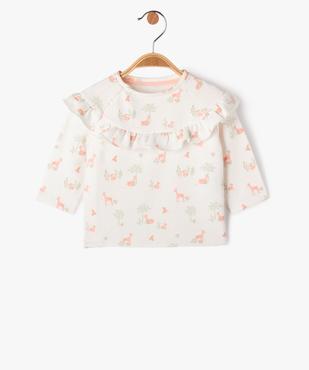 Sweat brassière ouverture côté bébé fille vue1 - GEMO 4G BEBE - GEMO