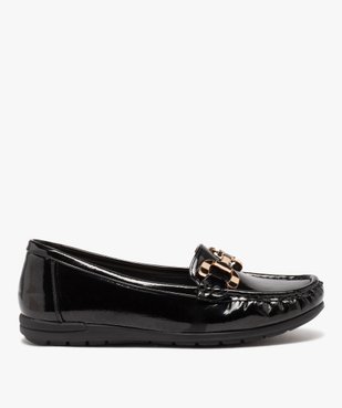 Mocassins confort femme dessus verni avec barrette métallique  vue1 - GEMO (CONFORT) - GEMO