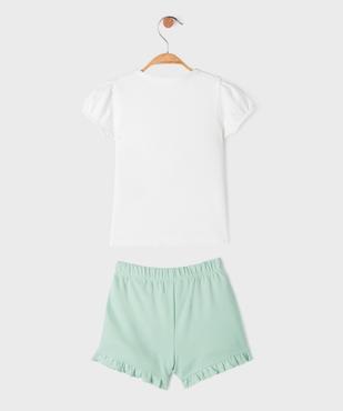 Ensemble 2 pièces avec motif baleines bébé fille tee-shirt et short vue3 - GEMO 4G BEBE - GEMO