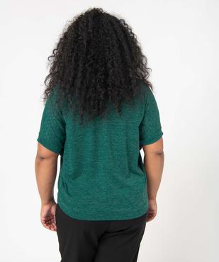 Pull femme grande taille à manches courtes et maille ajourée vue3 - GEMO (G TAILLE) - GEMO