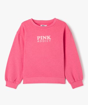Sweat à message fille vue1 - GEMO (ENFANT) - GEMO