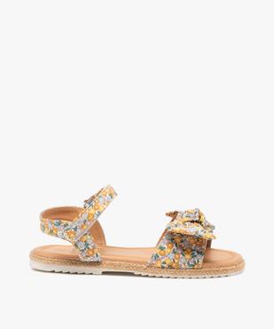 Sandales fille brides en tissu et semelle bordée de corde vue1 - GEMO (ENFANT) - GEMO