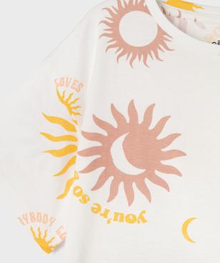 Tee-shirt oversize à larges motifs fille vue10 - GEMO 4G FILLE - GEMO