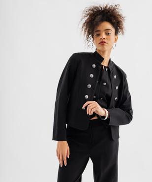 Veste courte style officier femme vue1 - GEMO 4G FEMME - GEMO