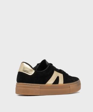 Baskets dessus cuir avec patchs léopard femme - Camps United vue4 - CAMPS - GEMO