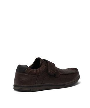 Chaussures bateau à scratch unies homme vue4 - G'FLEX - GEMO