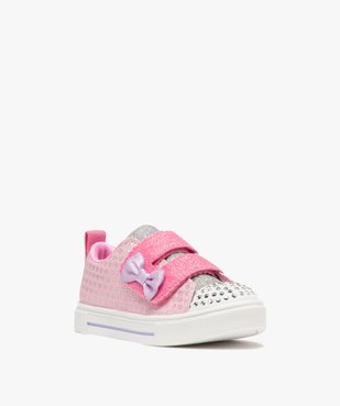 Baskets fille pailletées à scratch avec clous lumineux – Skechers Twinkle vue2 - SKECHERS - GEMO