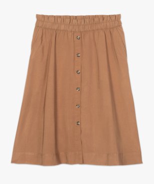Jupe midi femme grande taille à taille élastiquée avec boutons vue4 - GEMO (G TAILLE) - GEMO