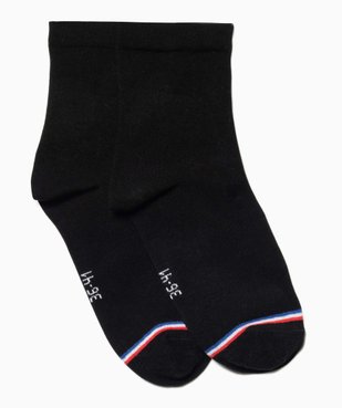 Chaussettes femme tige haute à rayures tricolores - La Chaussette vue3 - MAISONBROUSSAUD - GEMO