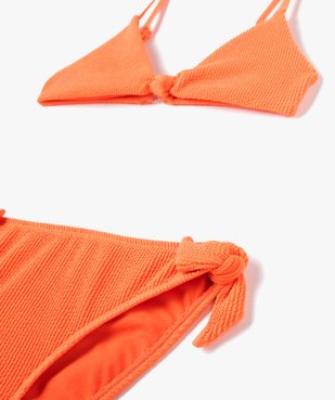 Maillot de bain fille 2 pièces avec haut triangle  vue2 - GEMO (JUNIOR) - GEMO