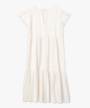 Robe femme grande taille à manches courtes col V et volant vue4 - GEMO (G TAILLE) - GEMO