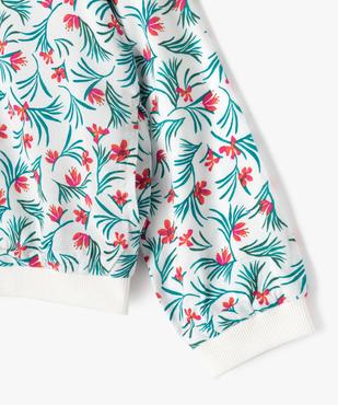 Veste zippée en viscose à motifs fleuris fille vue2 - GEMO 4G FILLE - GEMO