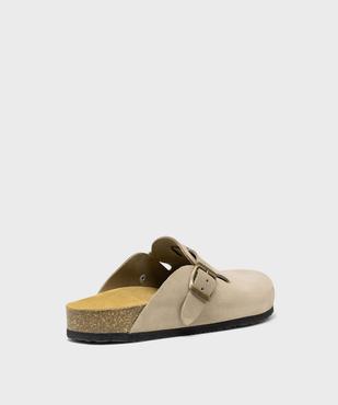 Sabots en cuir suédé avec semelle intérieure anatomique femme vue5 - FOLLOW ME G4G - GEMO