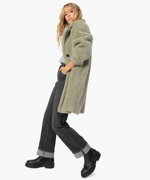 Manteau femme en sherpa fermeture boutons vue1 - GEMO(FEMME PAP) - GEMO