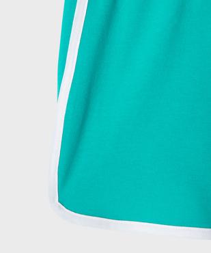 Short en maille avec biais contrastants fille vue3 - GEMO 4G FILLE - GEMO