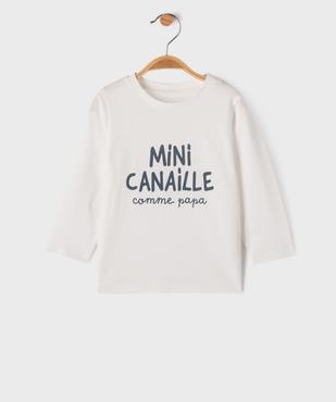 Tee-shirt manches longues à message bébé garçon vue1 - GEMO(BEBE DEBT) - GEMO