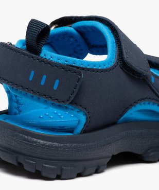 Sandales sport garçon bicolores à scratch vue6 - GEMO (ENFANT) - GEMO