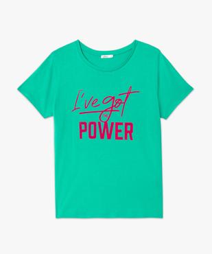 Tee-shirt femme à manches courtes avec inscription vue4 - GEMO 4G FEMME - GEMO