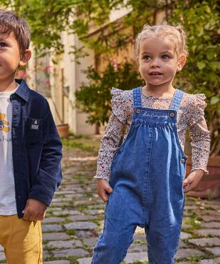 Ensemble 2 pièces bébé fille tee-shirt et salopette en jean - LuluCastagnette vue6 - LULUCASTAGNETTE - GEMO
