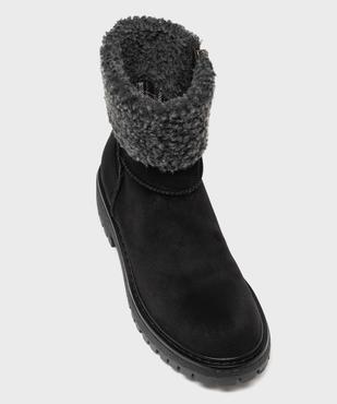 Boots avec tige en sherpa et semelle crantée femme - 5 Miles vue5 - 5 MILES - GEMO