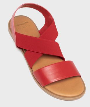 Sandales femme à talon plat et brides élastiques unies  vue5 - VALENTINA BALDA - GEMO