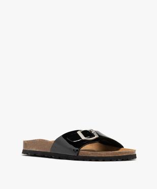 Mules à large bride vernie et semelle anatomique femme vue2 - VALENTINA BALDA - GEMO