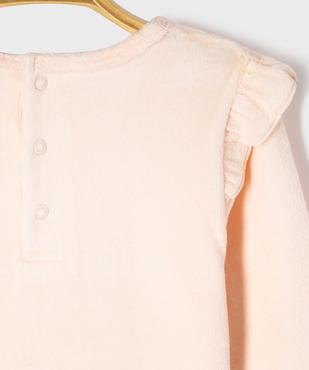 Pyjama 2 pièces en velours motifs oiseaux bébé fille vue5 - GEMO 4G BEBE - GEMO