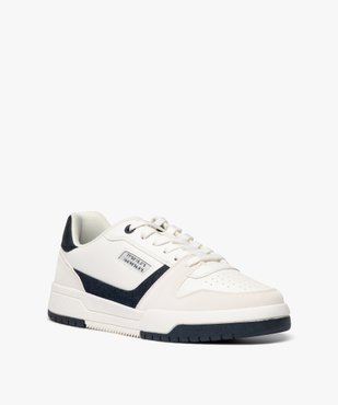 Baskets basses à lacets dessus perforé homme  vue3 - URBAN STEPS - GEMO