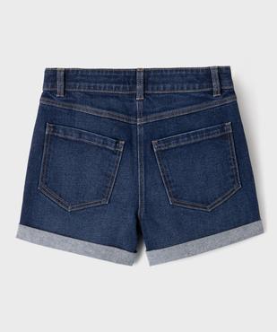 Short fille en jean avec revers cousus vue6 - GEMO (JUNIOR) - GEMO