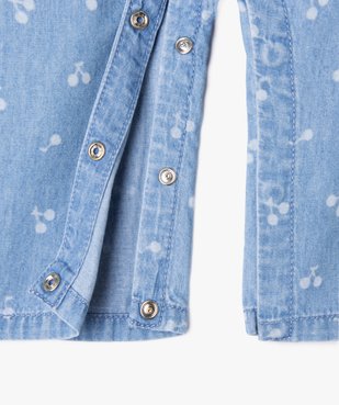 Combinaison à manches courtes avec motifs cerises bébé fille vue4 - GEMO 4G BEBE - GEMO