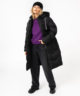 Doudoune longue à capuche femme vue1 - GEMO(FEMME PAP) - GEMO