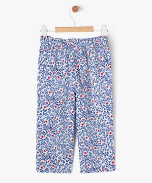 Pantalon fluide à taille élastiquée et imprimé fleuri bébé fille vue3 - GEMO 4G BEBE - GEMO