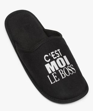 Mules d’intérieur homme avec inscription humoristique vue5 - GEMO(HOMWR HOM) - GEMO