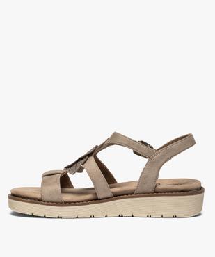 Sandales femme à semelle crantée et leur ornée de strass vue3 - GEMO (CASUAL) - GEMO